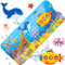GUHAOOL Tapis de Bain Antidérapant pour Enfants 100x40cm, Tapis de Baignoire Antidérapant avec 200 Ventouse Matériel de PVC, Tapis de Baignoire Anti Glisse Antibactérien et Ans BPA Lavable en Machine