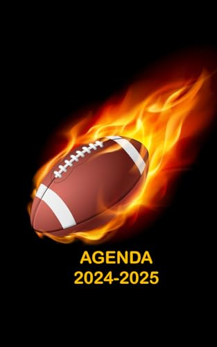 AGENDA 2024 2025: Planificateur scolaire rugby ( Septembre 2024 - juillet 2025) pour Etudiant, collège, lycée Une page un jour Format A5