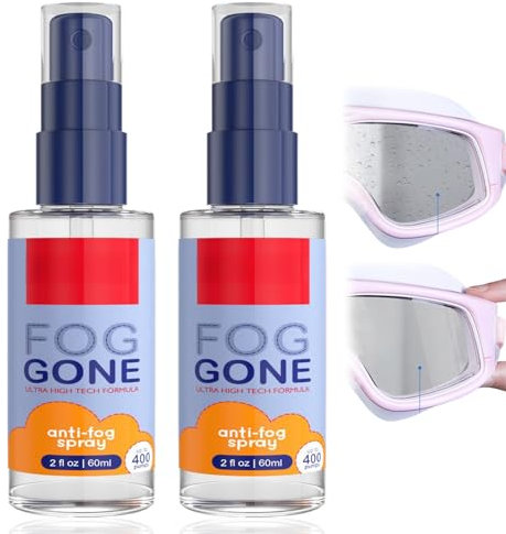 2PCS Anti Fog Spray for Glasses,Anti Mist Fog Spray,Anti Fog Spray Len Cleaner Spray,Anti Fog Spray for Swimming Goggles,Anti Fog Spray for Helmet Visor,Anti Mist for Car Windscreen,Eyeglass Cleaner