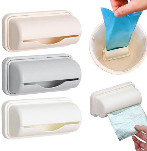 Trash Bag Liner Dispenser, Trash Bag Dispenser for Bottom Of Can, Trash Can Liner Dispenser, Fineliner Small Bin Liner Kit, Small Bin Liner Kit Dispenser, Wall Mount Garbage Bag Dispenser(Mix,3pcs)