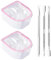 Nail Soaking Bowl Set, 2PCS Gel Polish Dip Powder Remover Manicure Bowl​ with 1PCS Triangle Cuticle Peeler and 2PCS Stainless Steel Cuticle Pusher Nail Art Tool, for Fingernail Cleaning Kit