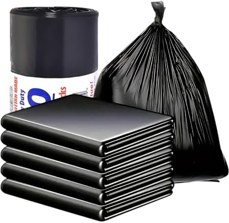 50 Large 80L Black Bin Bags | Durable Refuse Sacks for Garbage | Strong Black Bin Liners for Home, Kitchen, Office & Restaurant Use | Extra Large Trash Bags for Everyday & Heavy Waste