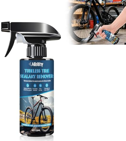 AllisWay Dichtmilch Entferner, Kleber Entferner, Reifendichtmittel Fahrrad Kleberentferner Tubeless Milch entferner für Rennräder, Gravelbikes und Mountainbikes, 120ml