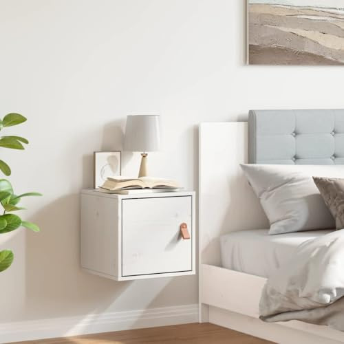Holamys Wandschrank Weiß 31,5x30x30 cm, Massivholz Kiefer, Hängeschrank für Wohnzimmer, Schlafzimmer, Küche, viel Stauraum, Flexibles Design