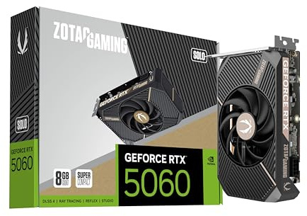 ZOTAC Gaming GeForce RTX 5060 Solo DLSS 4 8 GB GDDR7 128-bit 28 Gbps PCIE 5.0, Scheda grafica ultracompatta SFF-ready, ZT-B50600G-10A