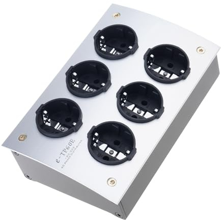 LIbgiubhy ETP60 6-Port Filtersteckdose mit RFI Unterdrückung und Aluminiumlegierungsgehäuse für Videosysteme, Audiophile Steckdosenfilterung