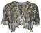Grouptap 1920er Jahre Gatsby Schal Bolero Pailletten Cape Achselzucken Wrap für goldene Frauen Damen Flapper Art Deco Vintage Kleid Kostüm (Gold, Einheitsgröße)