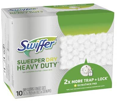 Swiffer 77136 Trockene Kehrtücher Wischer, strapazierfähig, 10 Karat, 4 Stück