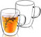 KADAX doppelwandige Glas Tasse, Glas mit Griff, 270ml, Trinkglas für Saft, Tee, Kaffee, Drink, Wasser, Eistee, Cappuccino, Universalglas, Teeglas, hochwertige Qualität (2)