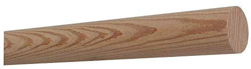 TIBU Lärche unbehandelt Holz Handlauf Geländer 30-500cm Wandhandlauf Wand Treppe, Länge: 1800 mm 180 cm 1,8 m und Enden: gekappt (sägerau)