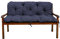 Gartenbankauflage Bankauflage Bankkissen Sitzkissen Polsterauflage V2 (150x60x50, Dunkelblau)