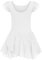 trudge Ballettkleidung Ballettkleider Mädchen Kurzarm Baumwolle Balletttrikot Ballettbody Tanzbody mit Glitzersteinen und Chiffon Röckchen Kinder Ballettanzug Ballett-Outfit Weiß 120