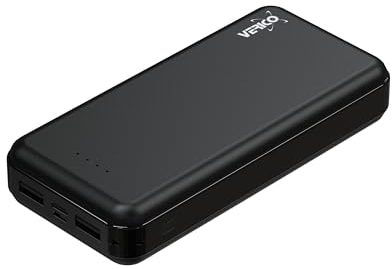 VERICO PowerBank Power Guard XL, 20.000 mAh, externer Akku, externes Ladegerät, Output 2 x USB-A, Input 1 x Micro-USB, 1 x USB-C, LiPo, schwarz (4PW-PLJBK1-NN)