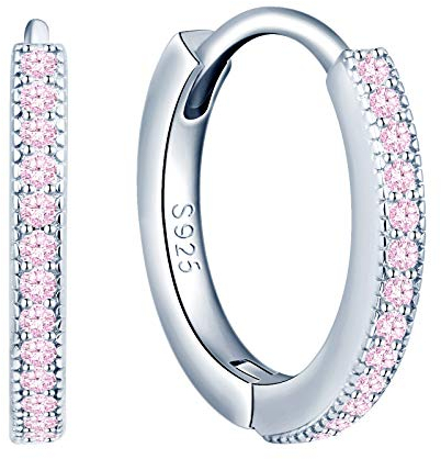 MicLee Damen Ohrringe Creolen 925 Sterling Silber Sterling Zirkonia Einfach Ohrringe Ohrschmuck mit Geschenkbeutel,Super Weihnachten Geschenk