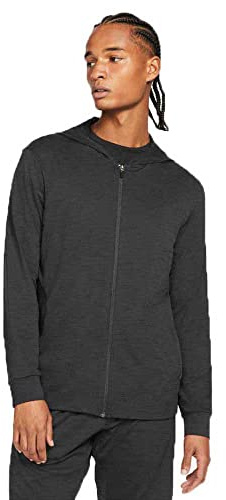 NIKE CZ2217-010 M NY DF TOP FZ Sweatshirt Men's Aus Noir/Schwarz/Grau L