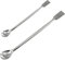 Lind Kitchen 2PCS 20cm/30cm Stainless Steel Lab Spoon Spatula Laboratory Sampling Spoon Mixing Spatula (One Spoon Side and One Shovel Side), Experiment Equipment