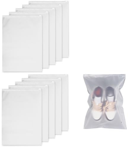 GAOHAN 10 Pcs ZipLock Storage Bags Reusable Plastic Travelling Storage Bags | Multifunctional Waterproof Zip Lock Bags Underwear Bag Travel Storage Bag Dust Proof Bag Shoe Storage Bag