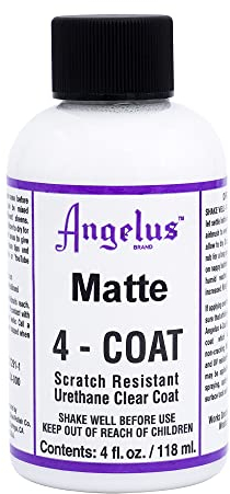 Angelus Acabado de capa transparente de cuero de 4 capas mate 4 oz