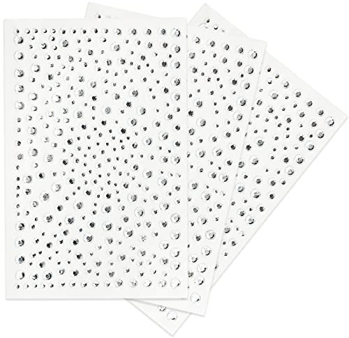 SZXMDKH Rhinestone Stickers - 975PCS Self-Adhesive Acrylic Crystal Stickers, Clear Gems - For Nails, Face, Phone, DIY Crafts & Decorations
