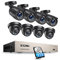 ZOSI 1080P Überwachungskamera-Set 8CH H.265+ DVR Recorder mit 8 Wasserdichten Sicherheitskameras, Nachtsicht, Bewegungserkennung, 1 TB Festplatte