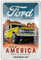 Nostalgic-Art Retro Blechschild, Ford - Bronco Pride of America – Geschenk-Idee für Auto Zubehör Fans, aus Metall, Deko im Vintage-Design, 20 x 30 cm, 22367