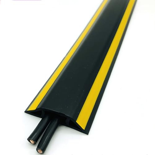 Canaleta Cables Suelo Segura Y Duradera,Canaleta Pasacables Suelo De Material Blando De PVC,Protector De Cable De Suelo Antiestampado para El Piso del Hogar(Color: A, S: 3m)