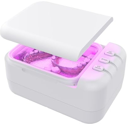 46kHz Ultrasonic Cleaner Machine Pro for Retainer, Dentures, Mouth Guard, Aligner, Whitening Trays and More