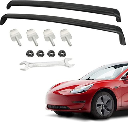 COBLEI Premium Einparkhilfe Dachträger, Aluminiumstange, Transportwerkzeug, Gepäckhalter, verschleißfester Gepäck-Dachträger für Tesla Model 3 Y
