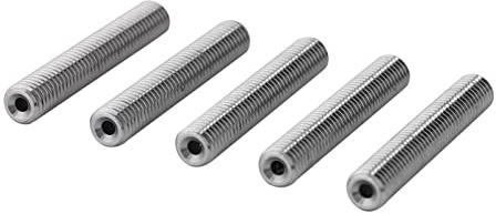 ANKROYU 3D-Drucker-Extrusionsrohr, 5 Stück Edelstahl M6 Düsenhals Teflonrohraufsatz Für 3D-Drucker Mk8 Extruder 1,75 Mm(M6*50mm)