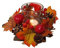 Herbstkranz Glas Windlicht 15cm Herbst Kranz Kürbis Tischkranz