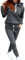 LIANGTUOHAI Trainingsanzug Damen Set, Damen Jogginganzug Set mit Kapuze und Taschen Hoodie Jogginghose Outdoor Einfarbig Kapuzenpullover Kordelzug Zweiteiler Slim Herbst Winter Warm Sportanzug
