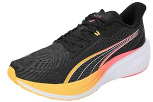 PUMA Darter Pro, Road Running Shoe Unisex Adulto, Black-Sun Stream, 44 EU