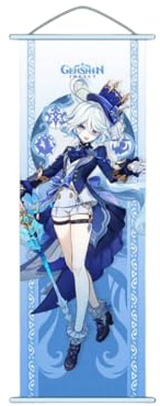 1PC Genshin Impact Fontaine Poster Wandbehang geschmiedet Tuch Malerei Dekor Wohnzimmer (Furina)