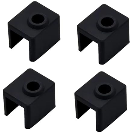 HysiPrui 4pcs Hotend Heizung Block Silikon Socken von 3D Drucker Teile Zubehör, Hochtemperatur Extruder Heizblock Silikon Abdeckung für 3D-Drucker Elegoo Neptune 4/4 Pro