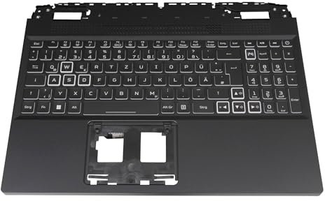 acer 6B.QFMN2.014 Original Tastatur inkl. Topcase DE (deutsch) schwarz/schwarz mit Backlight (4060/4070) für Nitro 5 (AN515-46), Nitro 5 (AN515-58)