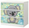 Sunnywall® Möbelfolie passend für IKEA Malm Kommode Schrankfolie Aufkleber mit Koala Motiv | blasenfrei verkleben | Kinderzimmer 3er 80 cm