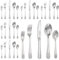 ZEAYEA 30 Pieces Silverware Set for 6, Stainless Steel Flatware Set, Embossed Design Kitchen Cutlery Set Includes Forks Knives Spoons for Home Festival Wedding Parties, Dishwasher Safe