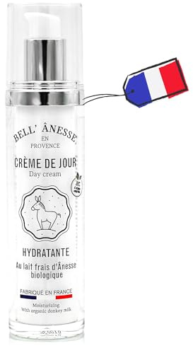 Label Provence Nature Tagescreme mit Bio-Eselsmilch, 50 ml, hergestellt in Frankreich, für alle Hauttypen.