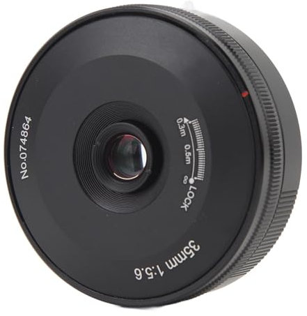 Obiettivo Fisso Prime da 35 Mm F5.6 con Messa a Fuoco Manuale Ad Ampia Apertura per A6000 A6300 A6400, per Fotocamere con Attacco E, Obiettivo per Ritratto Full Frame, Vetro