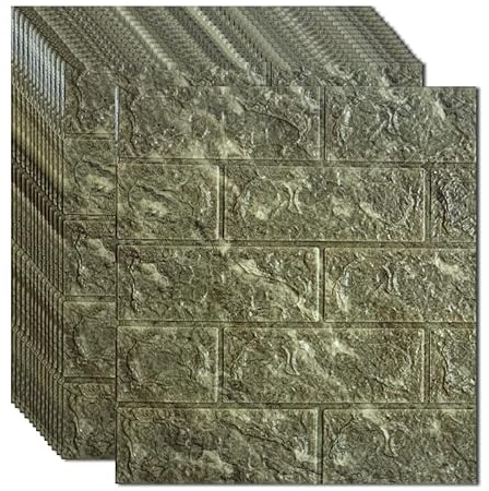 Wandpaneele,Wandverkleidung Home Decor Retro 3D Backstein Wandaufkleber Bar Restaurant Wohnzimmer Kinder Schlafzimmer DIY. Selbstklebende wasserdichte Tapete (Color : No.2105, Size : 24Pcs (35cm x 3