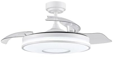 Eden pulse Ventilator DC 72 W, 7200 lm, Weiß, 3 Flügel, 6 Geschwindigkeiten, 108D, 3000-4000-6000 K, mit Fernbedienung, Speicher und Timer für Frische und Komfort.