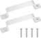 HAOCHEN Manijas de puerta de hierro fundido vintage resistentes, juego de 2, color Blanco, ideales para exteriores, garajes, armarios e interiores (120X190MM)