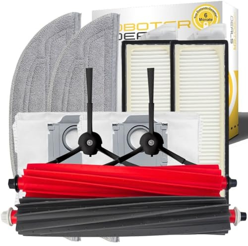 Roboter Deals - Zubehör Set, Ersatzteile Kit für Roborock S8 MaxV Ultra (2X Seitenbürste, 2X Hauptbürste, 2X Filter, 2X Pad, 2X Beutel). 100% passgenau, geprüft durch unsere Roboter Werkstatt.