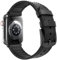 TiMOVO Lückenlos Leder-Hybrid-Silikon Armband Kompatibel mit Apple watch Ultra/Ultra2 49mm/Series 10/9/8/7/6/5/4/3/2/1/SE 42/44/45/46mm, Schnellverschluss Leder Uhrenarmband für Damen Herren,Schwarz