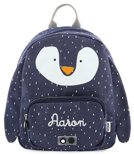 upstitch studio Trixie Rucksack Kinderrucksack Kindergartenrucksack Kitarucksack für Kinder personalisiert mit Namen (Pinguin, Rucksack BIG)