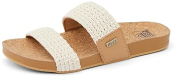 REEF Damen Cushion Vista Slide, Natürliches Häkeln, 38.5 EU