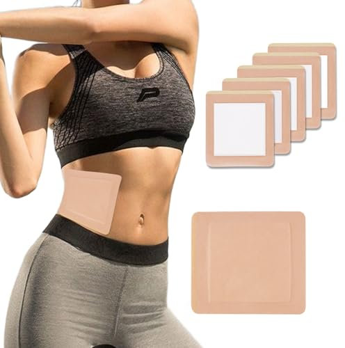 5 Stück Selbstklebend Rizinusöl Packung, Einweg Selbstklebende Castor Oil Pack, Rizinusöl Patches, Rizinusöl Packungen, Saugfähig Rizinusöl Kompressen Pads für Taille, Oberschenkel und Rücken