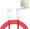 2M 65W USB C Cable for OnePlus USB+Type-c Fast Charger Cable Red for 11 10 Pro Nord 2T 5G 8T/ 8/8 Pro / 7T / 7T Pro / 7/7 Pro / 6 / 6T / 5T / 5 / 3T / 3 /Nord 2T 10 Pro 8 9 7 6T 5 Warp Charg