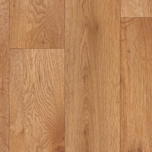 VINYL FLOORING UK Brown Wood Effect Slip Resistant Vinyl Flooring Roll For LivingRoom, Hallways, 2.3mm Thick Cushion Backed Vinyl Sheet, Waterproof Lino Flooring (1300C, 3m(L) X 4m(W) (9'9 X 13'1))