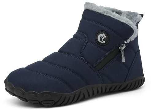 CELANDA Stivali Donna Invernali Uomo Stivali da Neve Foderato Caldo Scarpe da Inverno Caldi Casual Camminate Antiscivolo Boots Impermeabili,Blu,Dimensione:40 EU